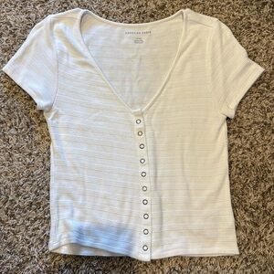 White AE crop top t-shirt